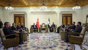 Turkish and Syrian delegations hold a meeting in Damascus, Syria, March 13, 2025. (AA Photo)