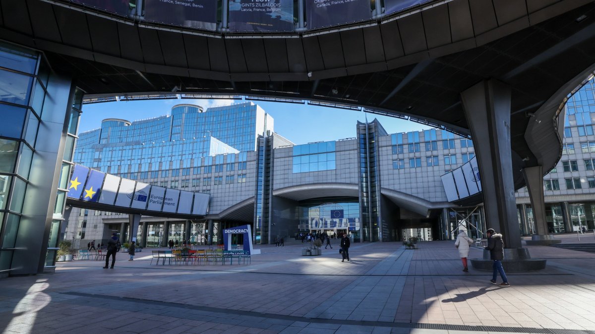 A view of the European Parliament, Brussels, Belgium, March 14, 2025. (EPA Photo)