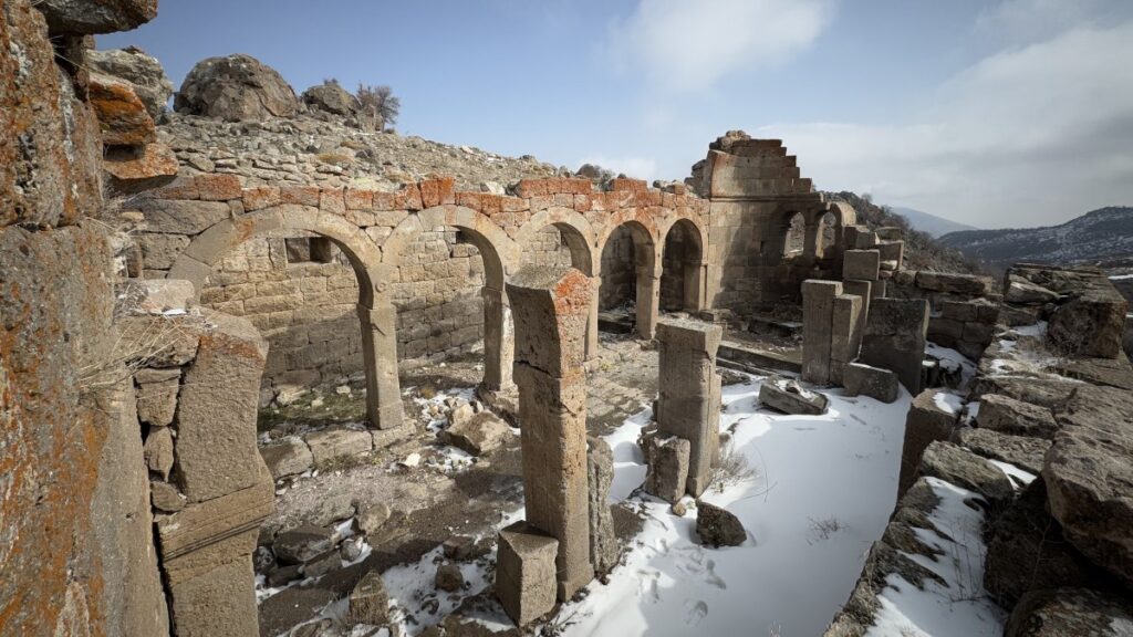 A view shows a historical site discovered in Karaman, central Türkiye, March 15, 2025. (AA Photo)