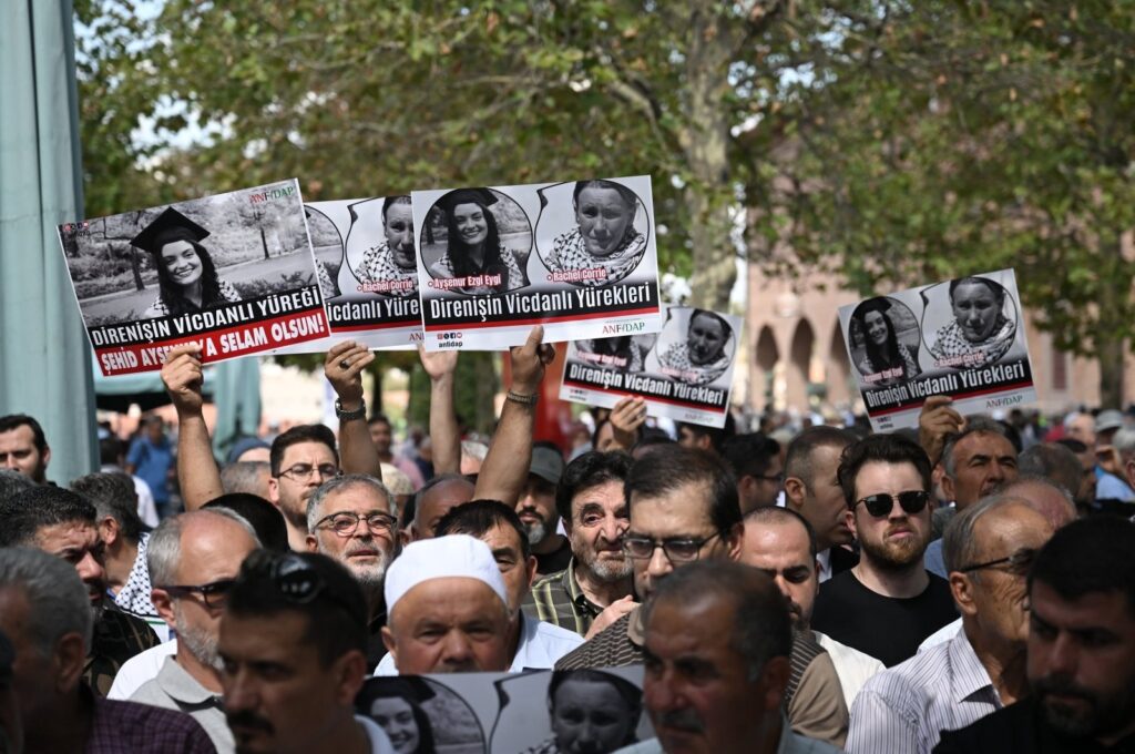 People protest the killing of Turkish American activist Ayşenur Ezgi Eygi at a rally, Ankara, Türkiye, Sept. 13, 2024. (AA Photo)