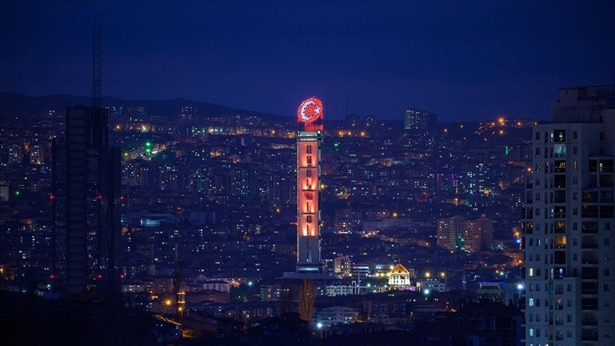 In this undated photo, a general view shows the Republic Tower in Keçiören, Ankara, Türkiye. (AA Photo)