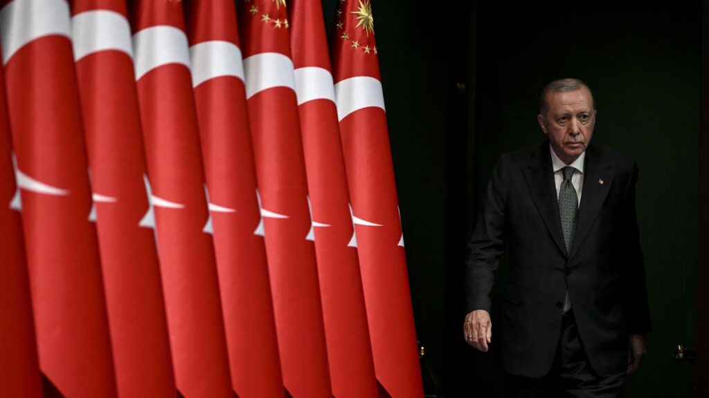President Recep Tayyip Erdoğan attends a news conference, Ankara, Türkiye, April 15, 2025. (AA Photo)