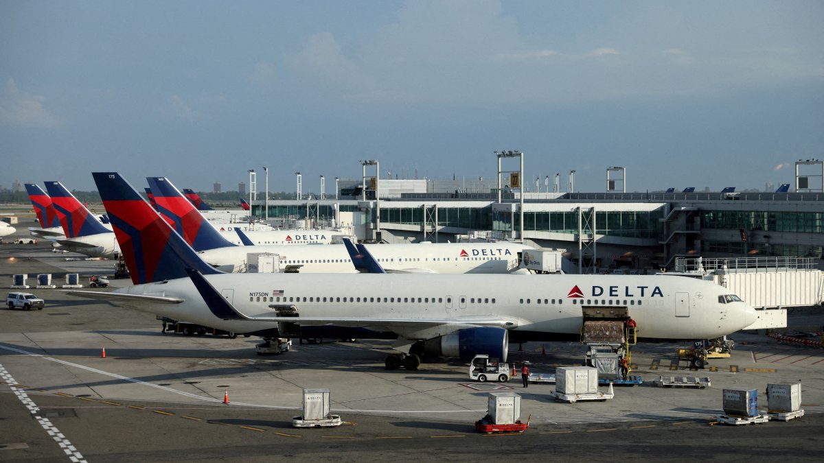 Delta Air Lines planes are seen at John F. Kennedy International Airport on the July 4th weekend in Queens, New York City, U.S., July 2, 2022. (Reuters File Photo)
