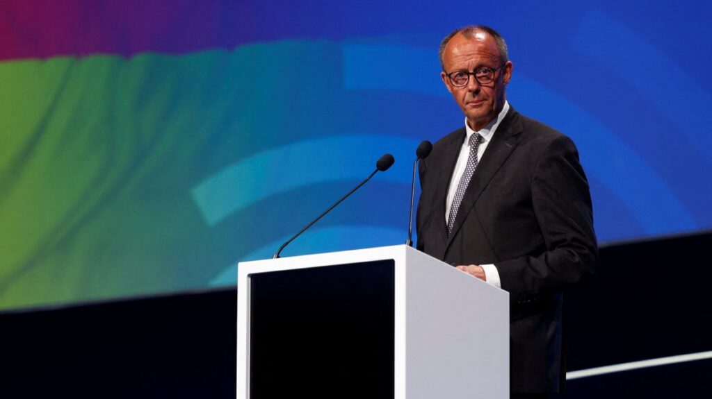 CDU leader Friedrich Merz attends the congress of the European People's Party (EPP), Valencia, Spain, April 29, 2025. (Reuters Photo)