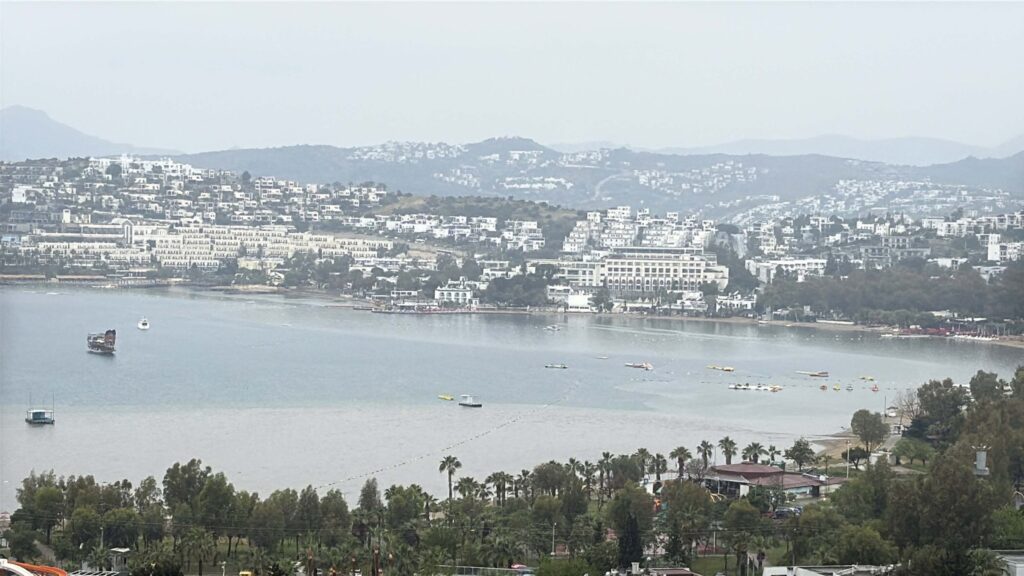 Heavy rains disrupt life, causing flooding and strong currents in Bodrum, Türkiye, April 30, 2025. (DHA Photo)