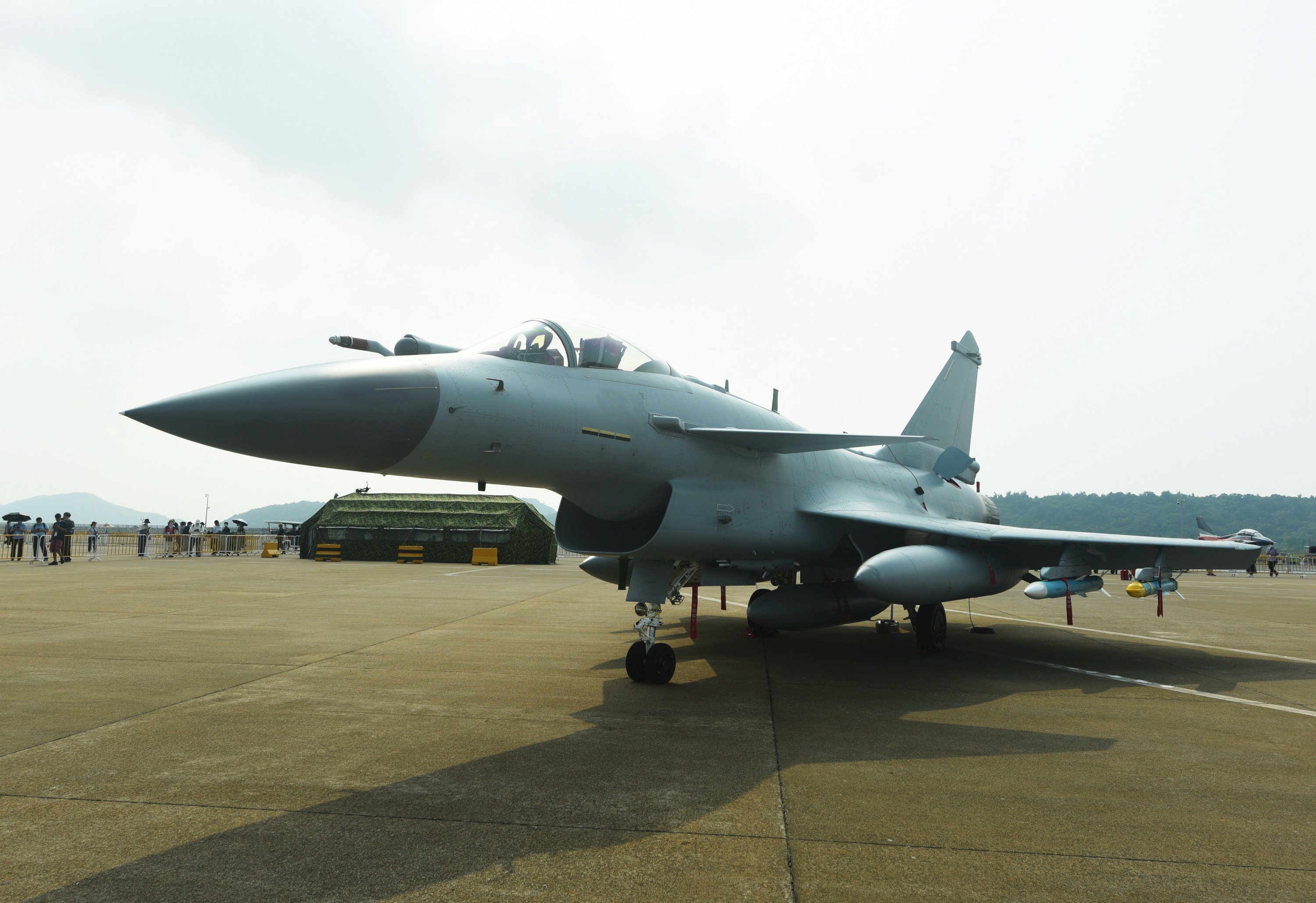 380864 A J-10C fighter jet is seen during the air Show 2021 in Zhuhai, Guangdong Province, South China, March 11, 2022. (Getty Images)