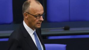 Designated German Chancellor Friedrich Merz attends the election at the Bundestag in Berlin, Germany, May 6, 2025. (EPA Photo)