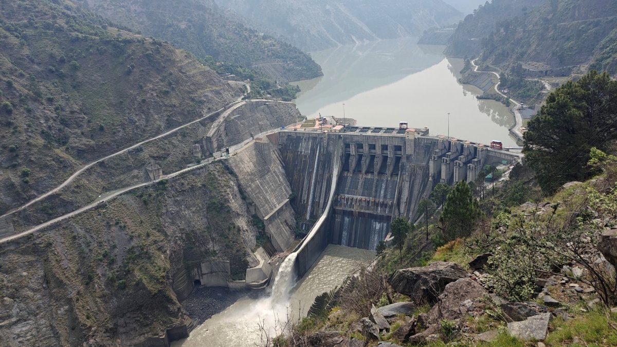 A view of Baglihar Dam on the Chenab river in Chanderkote, Jammu, India-ruled Kashmir, May 6, 2025. (Reuters Photo)