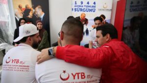 Supported by the Presidency for Turks Abroad and Related Communities (YTB), 34 students from abroad participate in TEKNOFEST, Lefkoşa (Nicosia), Turkish Republic of Northern Cyprus (TRNC), May 4, 2025. (DHA Photo)