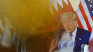 U.S. President Donald Trump speaks during a roundtable discussion in Doha, Qatar, May 15, 2025. (Reuters Photo)