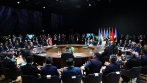 President Recep Tayyip Erdoğan attends the Organization of Turkic States (OTS) summit, Budapest, Hungary, May 21, 2025. (IHA Photo)