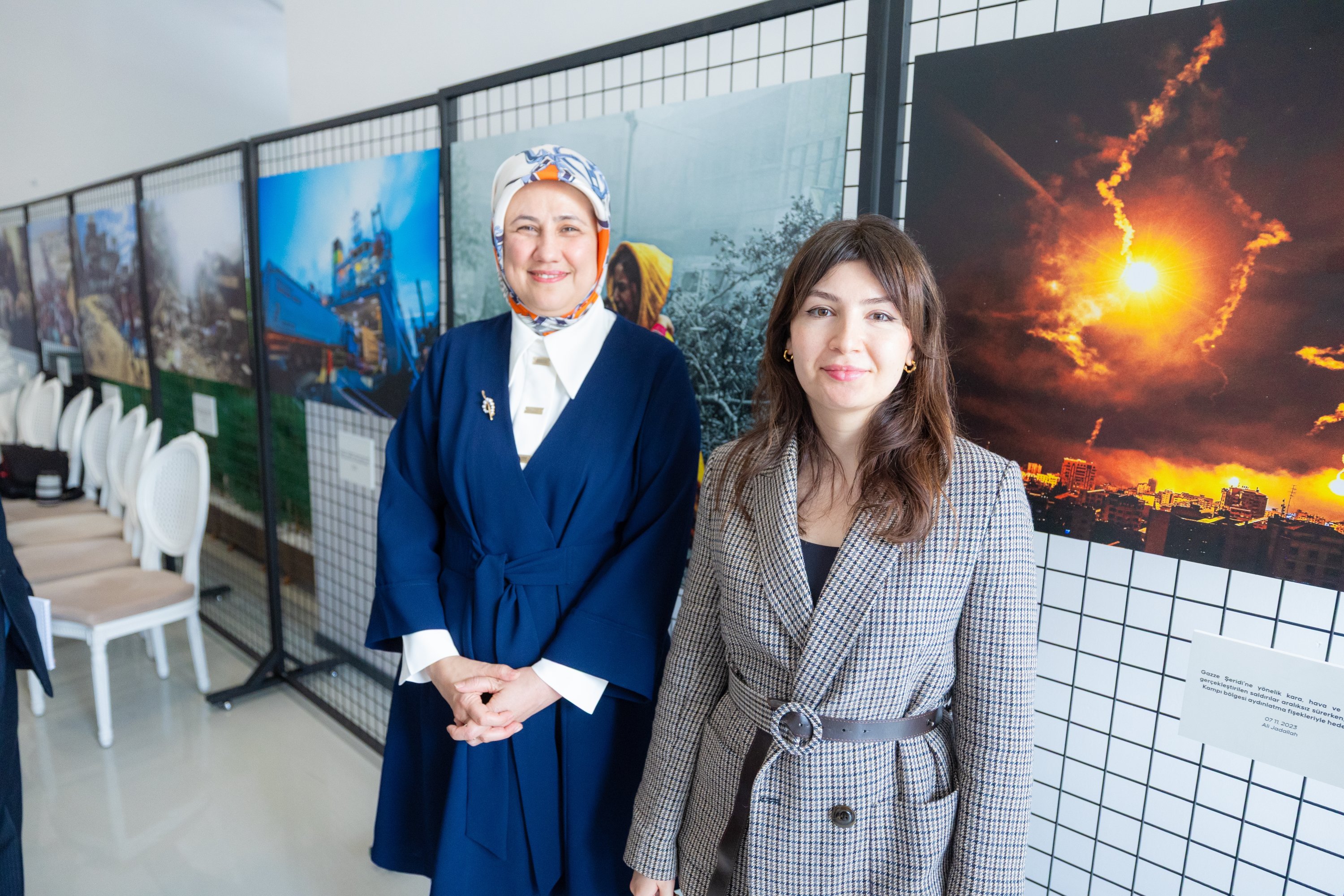 384095 Kızılay Chair Fatma Meriç Yılmaz is seen with Daily Sabah's Dilara Aslan, Ankara, Türkiye, May 26, 2025 (Courtesy of Kızılay)