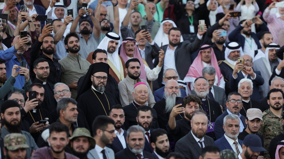 People attend the “Aleppo, Key to Victory” celebration marking Syria’s liberation, Aleppo, Syria, May 27, 2025. (Reuters Photo)