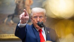 U.S. President Donald Trump speaks in the White House, Washington, D.C., March 3, 2025. (AFP Photo)