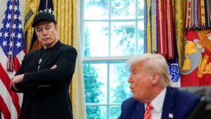 U.S. President Donald Trump and Elon Musk attend a press conference in the Oval Office of the White House, Washington, U.S., May 30, 2025. (Reuters Photo)