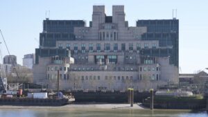 A general view of the MI6 headquarters in London, U.K., March 18, 2025. (AP Photo)