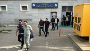 Security forces escort FETÖ members, Samsun province, Türkiye, May 30, 2025. (AA Photo)