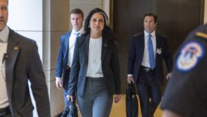 Director of National Intelligence Tulsi Gabbard arrives for a closed-door hearing with Senators in the Senate SCIF in the U.S. Capitol in Washington, D.C., June 17, 2025. (EPA Photo)