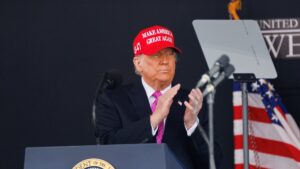 U.S. President Donald Trump wears a 'Make America Great Again' (MAGA) hat as he attends the commencement ceremony at West Point Military Academy in West Point, New York, U.S., May 24, 2025. (Reuters File Photo)