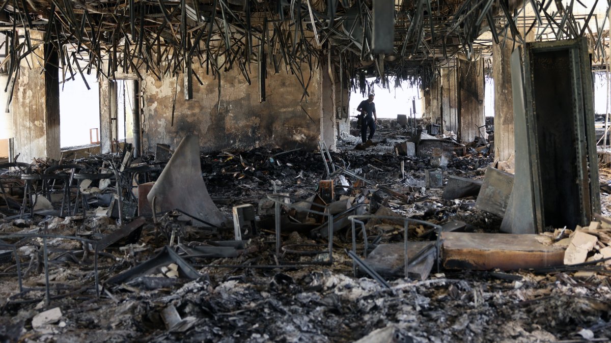 A view of the damaged building of Iranian state TV (IRIB) after an Israeli airstrike, Tehran, Iran, June 19, 2025. (EPA Photo)