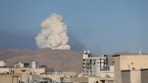 Smoke rises following an Israeli attack in Tehran, Iran, June 18, 2025. (West Asia News Agency via Reuters)