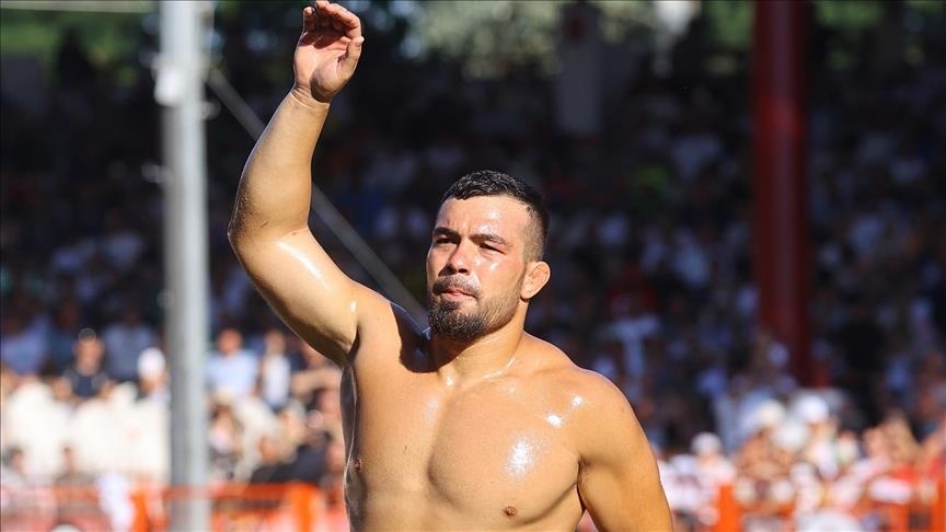 Yusuf Can Zeybek wins golden belt at Türkiye's annual Kirkpinar Oil Wrestling Festival​​​​​​