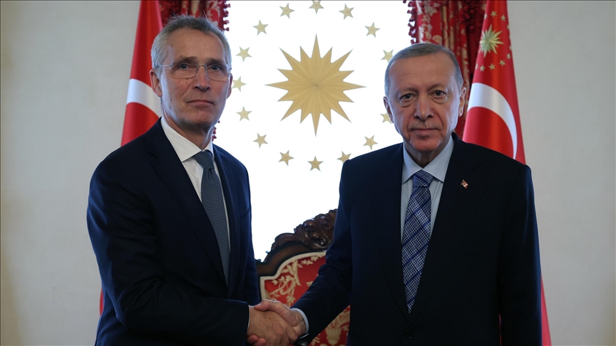 Turkish president, NATO chief discuss latest developments in Russia over phone