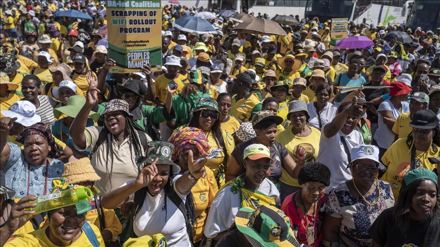 South Africa arrests 87 as opposition protests begin