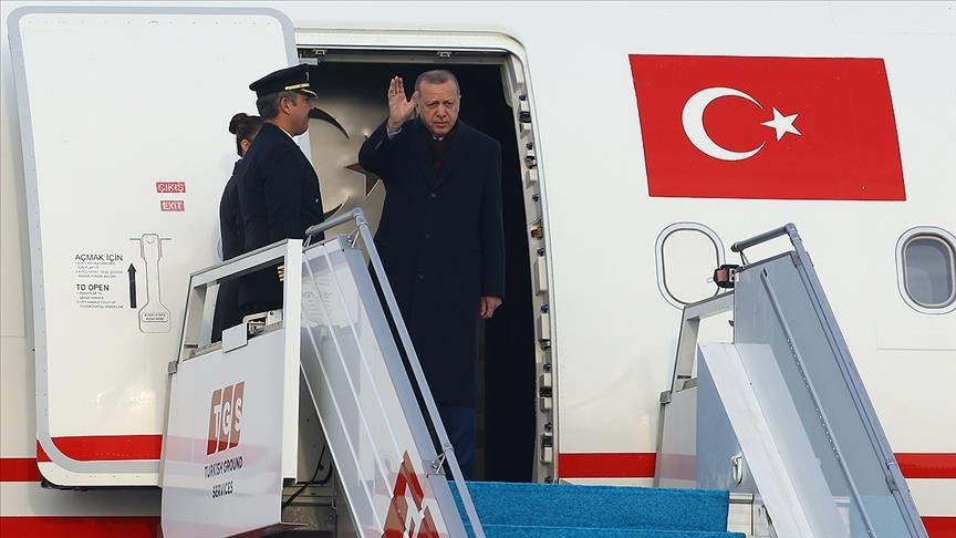 Turkish president heads to Lithuania for NATO summit