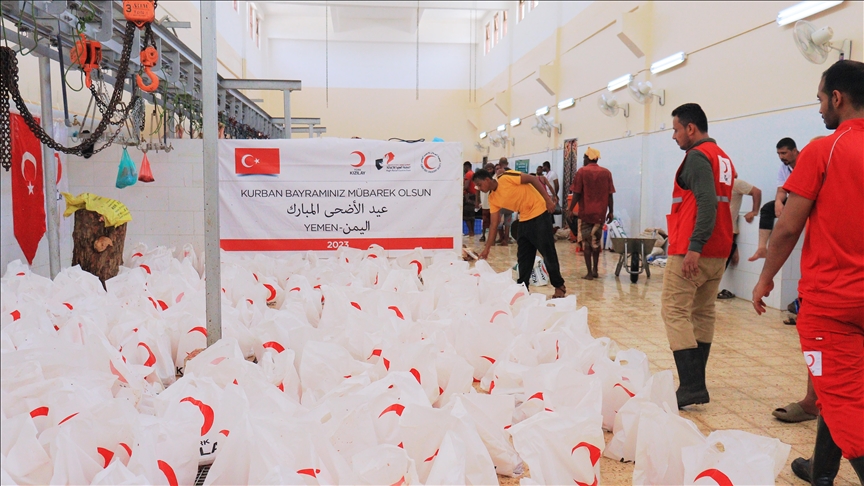 Turkish Red Crescent provides Eid meat to over 1,300 needy families in war-torn Yemen