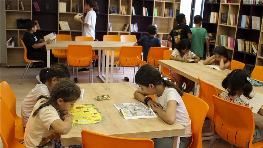 Container city library catering to educational needs of children affected by Feb. 6 quakes