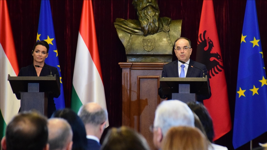 Hungarian president discusses bilateral, regional matters with Albanian counterpart in Tirana