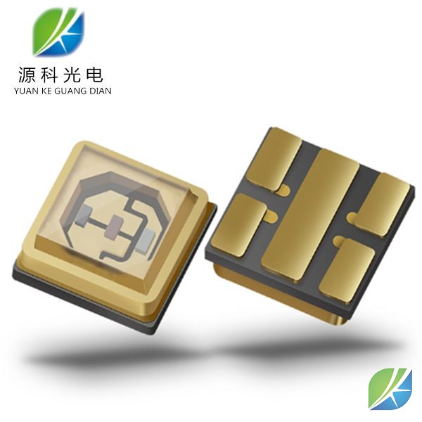 UVC+UVA 双波长深紫外杀菌灯珠 3535陶瓷有机玻璃封装 275+395nm 3-5mw