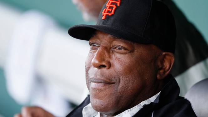 San Francisco Giants Hall of Famer Willie McCovey watches batting practice from the dugout before the Giants' spring training game against the Los Angeles Dodgers in Scottsdale, Ariz., Monday, March 8, 2010.