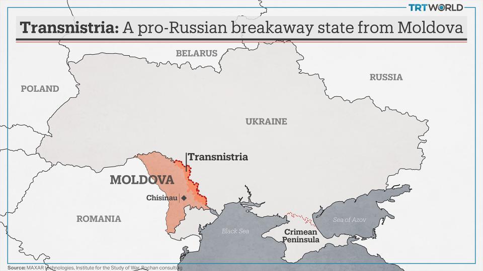 Russia has stationed peacekeeping troops in Transnistria since the early 1990s when an armed conflict saw pro-Russian separatists wrest most of the region from Moldovan control.