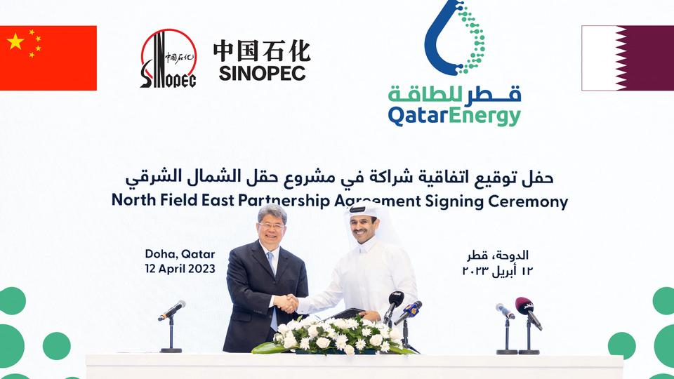 Qatar's energy minister and chief of QatarEnergy Saad Sherida Al Kaabi signed the accord with Sinopec chairman Ma Yongsheng on Wednesday.
