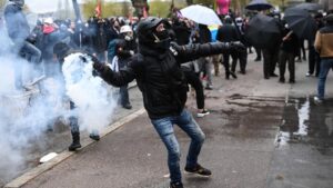 Macron's widely unpopular pensions plan has sparked months of protests and strikes.