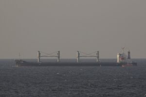 Cayman Islands-flagged bulk carrier Puma leaves the sea port of Odesa, in Ukraine Sept. 15, 2023. (Reuters Photo)