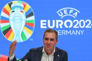 Philipp Lahm, tournament director of UEFA EURO 2024, speaks during a press conference on EURO 2024 at the Frankfurt stadium, Frankfurt, Germany, Oct. 16, 2023. (Getty Images Photo)